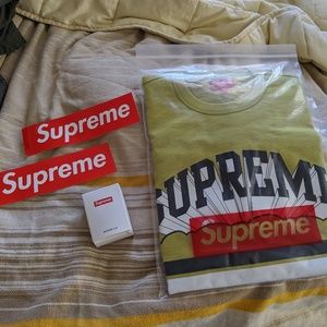Supreme Cloud Arc Tee ss19 (Heather Sulfur)